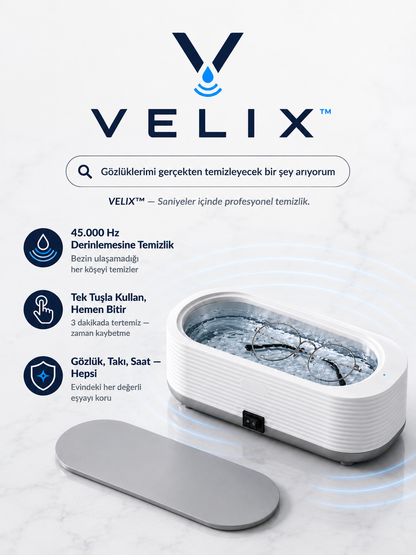 VELIX™ Ultrasonik Temizleme Cihazı (Pro Serisi)