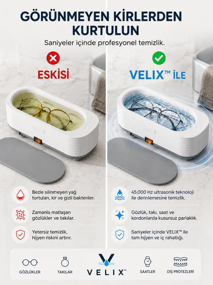 VELIX™ Ultrasonik Temizleme Cihazı (Pro Serisi)